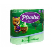 Туалетная бумага Plushe Classic 2-х сл.18м Зел.яблоко пастель (12упх4рул)